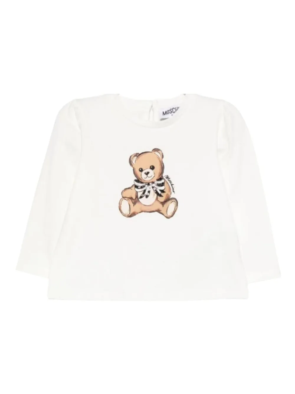 Moschino Kids teddy bear long-sleeve T-shirt - Bianco