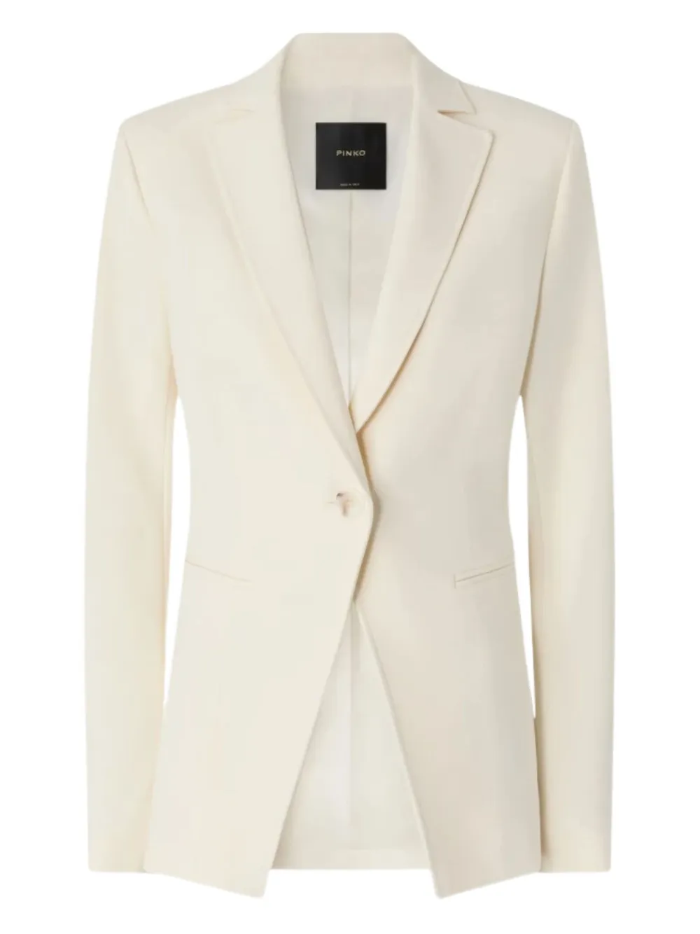 Pinko Slim Fit Model Blazer With Botton In White
