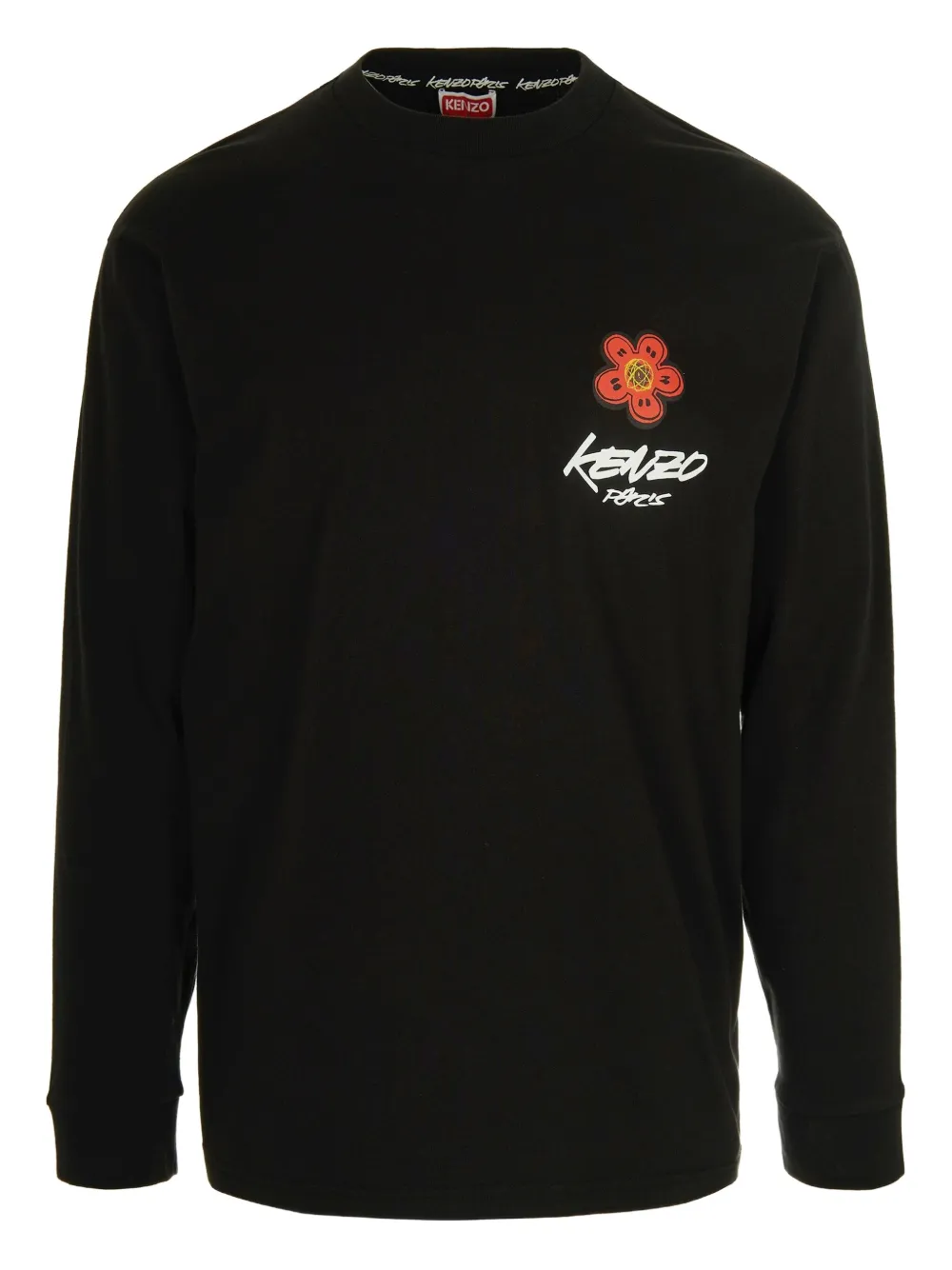 Kenzo x Futura 2000 flower-embellished T-shirt Zwart
