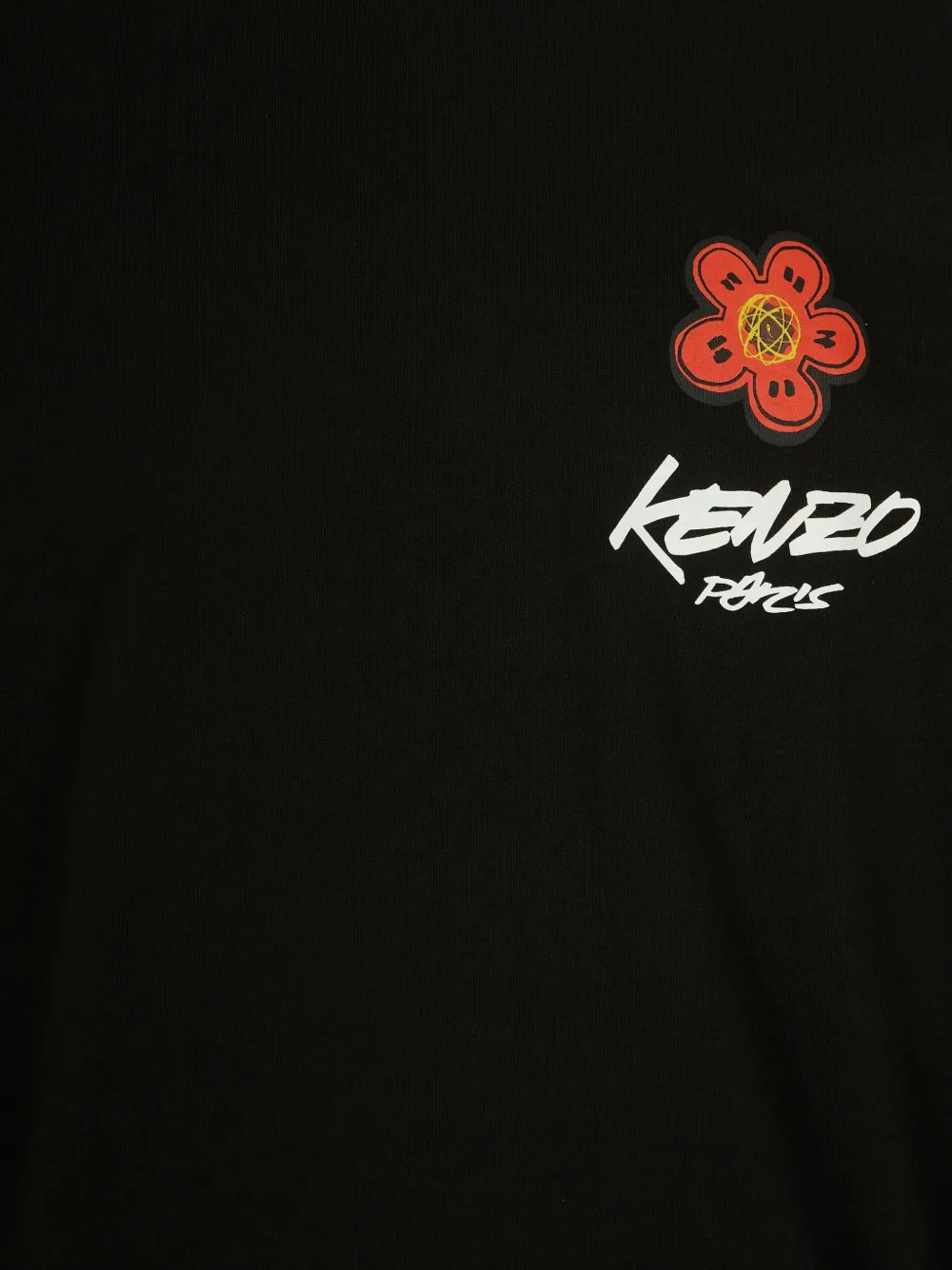 Kenzo x Futura 2000 T-shirt verfraaid met bloemen Zwart