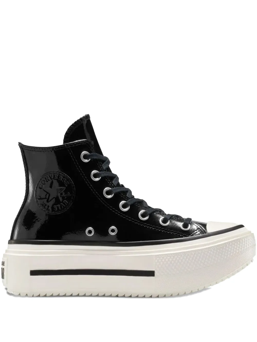 Converse leather platform sneakers Black