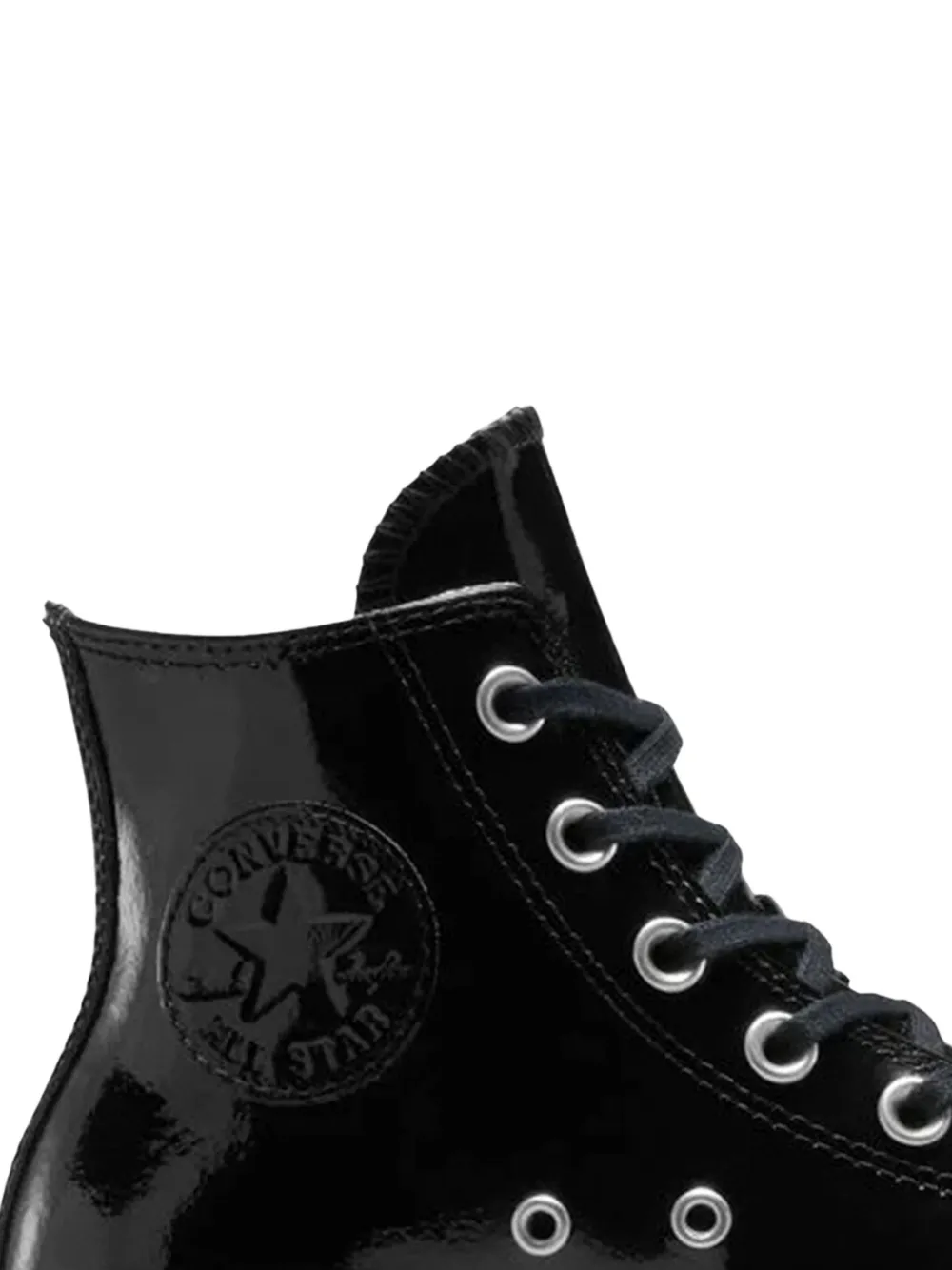 Converse leather platform sneakers Black