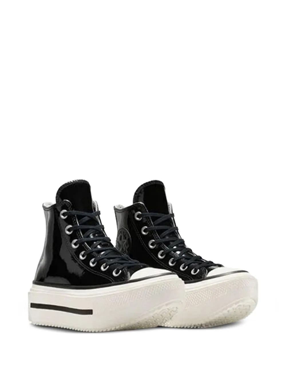 Converse leather platform sneakers Black