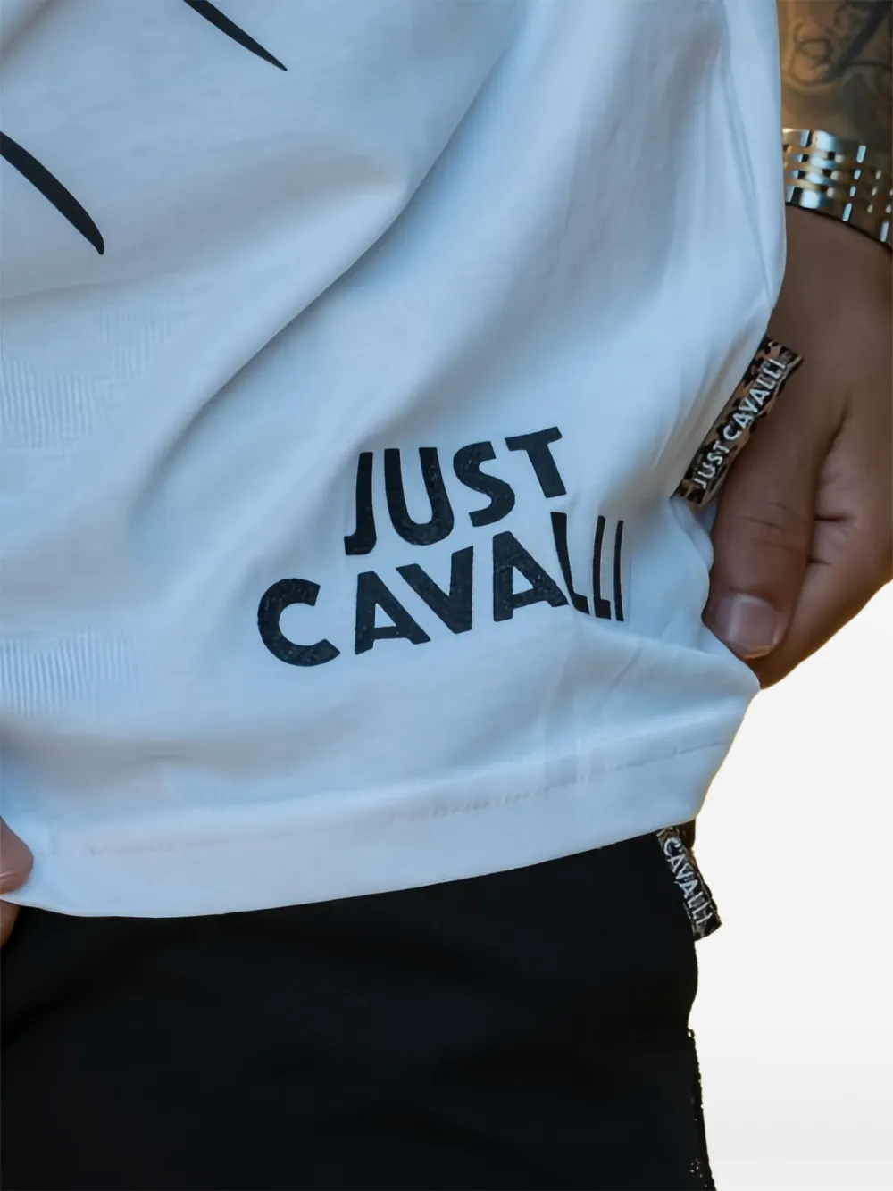 Just Cavalli T-shirt met grafische print - Wit