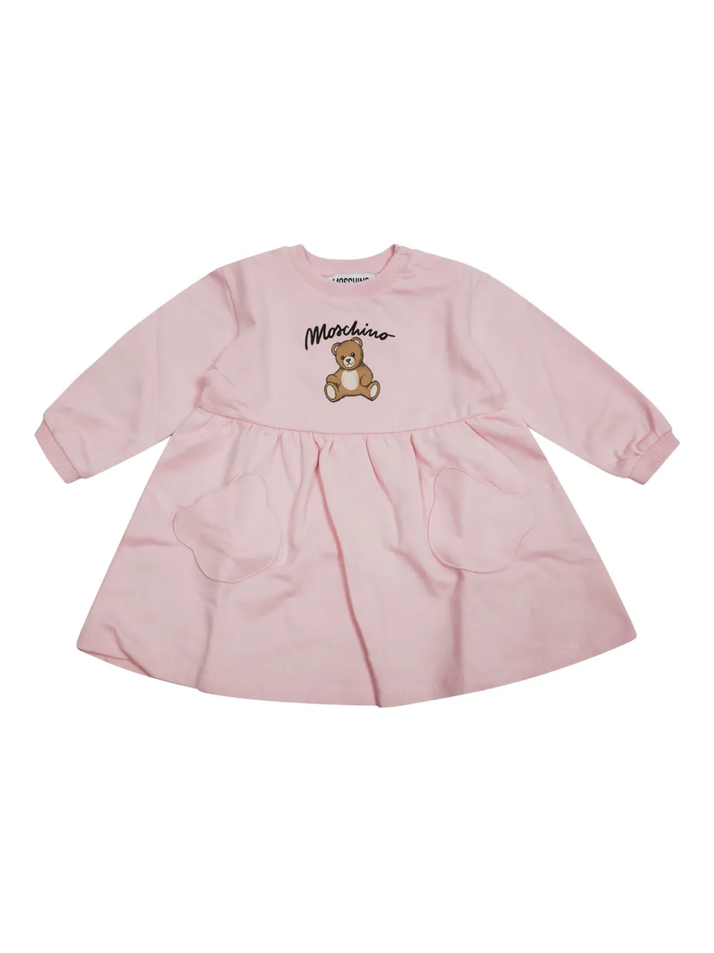 Moschino Kids teddy bear cotton dress - Rosa