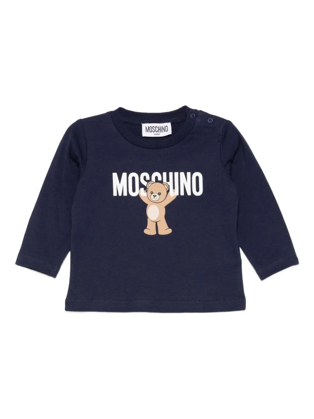 Moschino Kids teddy bear cotton T-shirt - Blu