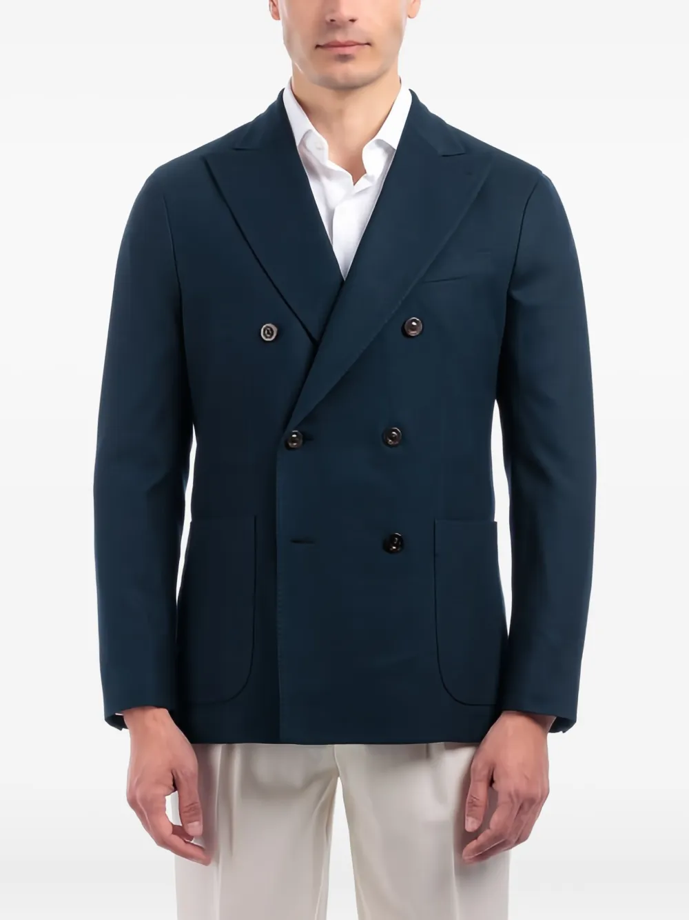 Boglioli blazer con doble botonadura y solapas de pico | azul | Image 1