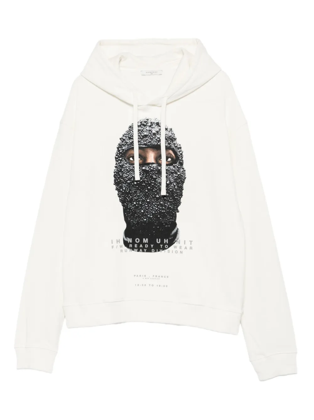 Ih Nom Uh Nit balaclava-print hoodie | White | Image 1