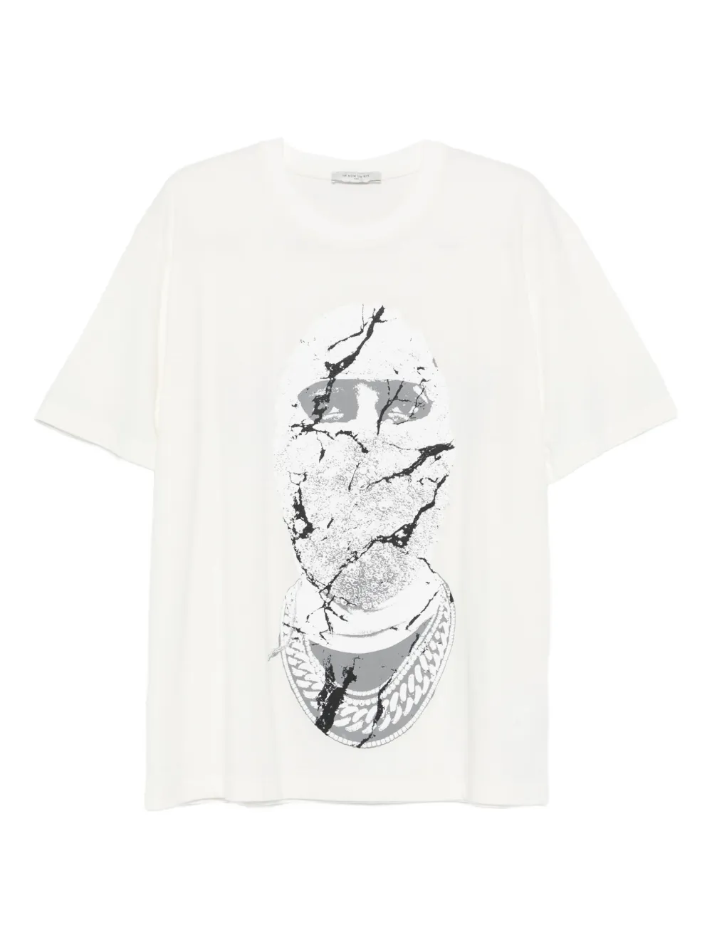 Ih Nom Uh Nit cracked-face print T-shirt | White | Image 1