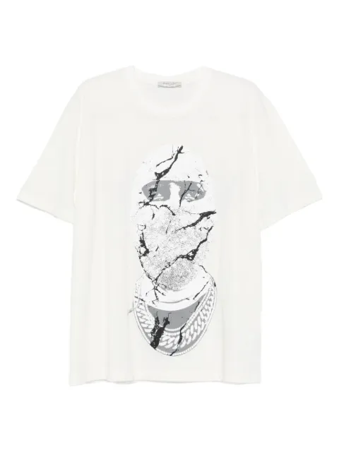 Ih Nom Uh Nit cracked-face print T-shirt
