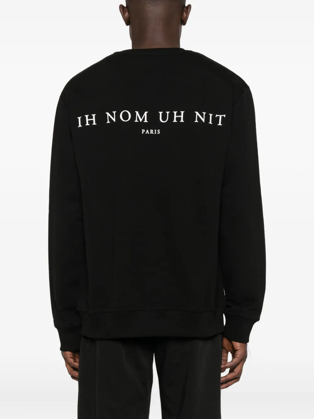 Ih Nom Uh Nit Balaclava-necklace Sweatshirt In Black