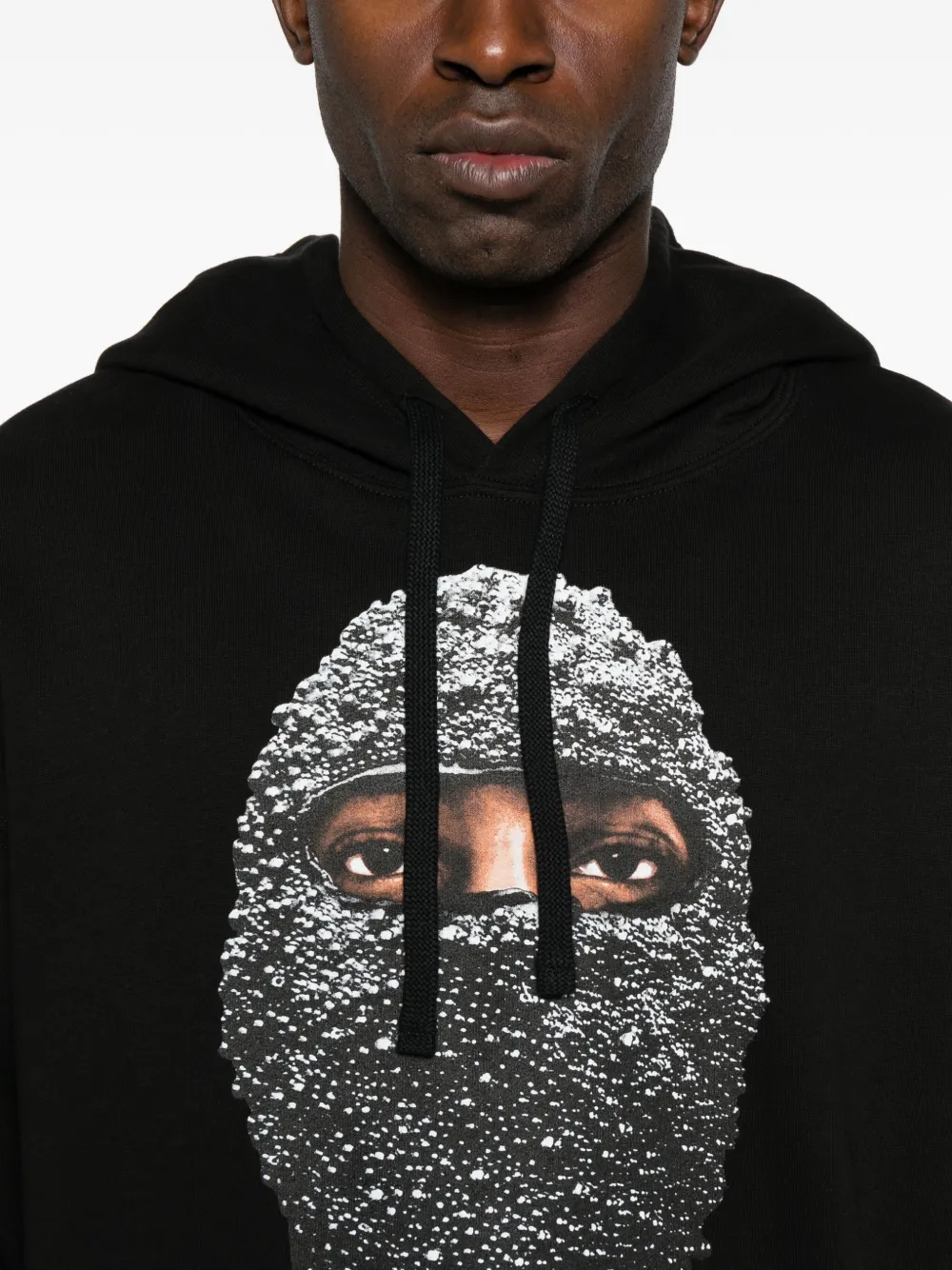 Ih Nom Uh Nit Crystal-mask Print Hoodie In Black