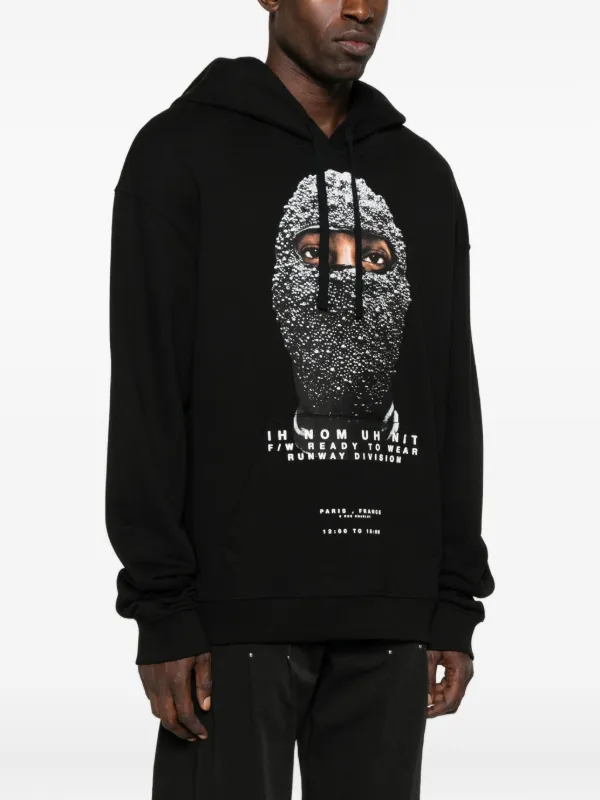 Ih Nom Uh Nit crystal-mask Print Hoodie | Black | FARFETCH ID