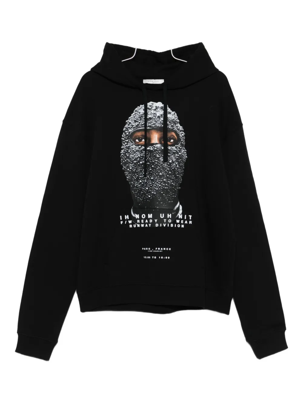 Ih Nom Uh Nit Crystal-mask Print Hoodie In Black