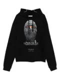 Ih Nom Uh Nit crystal-mask print hoodie - Black