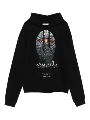Ih Nom Uh Nit Future Mask-print Hoodie | Black | FARFETCH