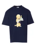 Drôle De Monsieur poodle print crew neck T-shirt - Blue