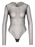 Elisabetta Franchi mesh long-sleeve bodysuit - Black