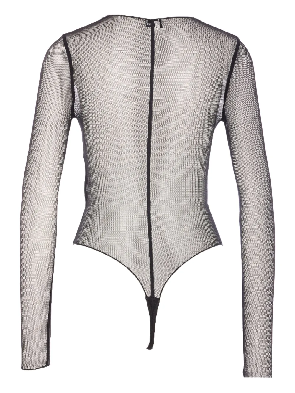 Elisabetta Franchi mesh long-sleeve bodysuit Zwart