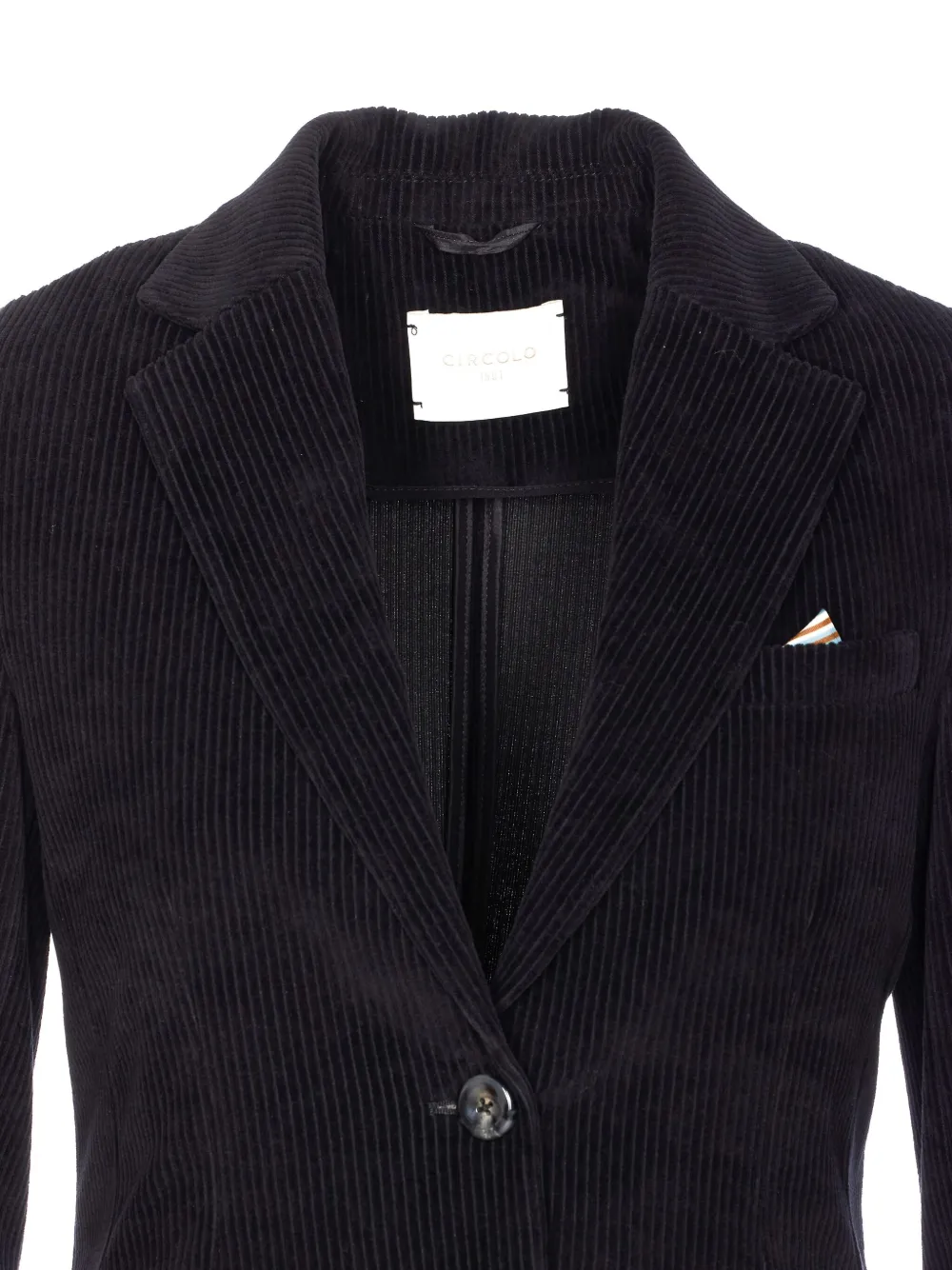 Circolo 1901 Ribfluwelen blazer met knoopsluiting Zwart