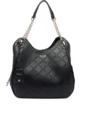 LIU JO logo-plaque chain-strap shoulder bag - Black