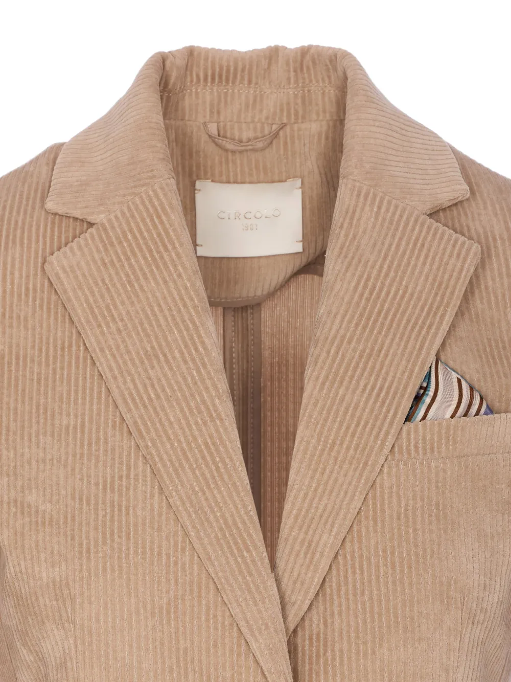 Circolo 1901 Ribfluwelen blazer met V-hals Beige