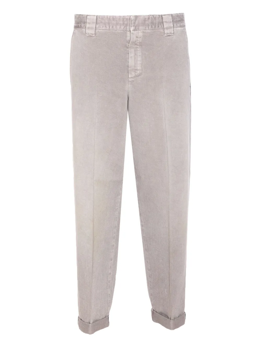Golden Goose Katoenen broek met omgeslagen zoom Grijs