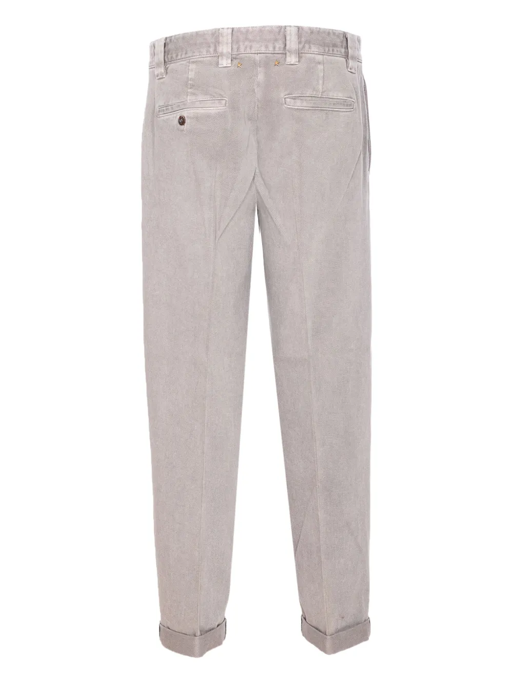 Golden Goose Katoenen broek met omgeslagen zoom - Grijs