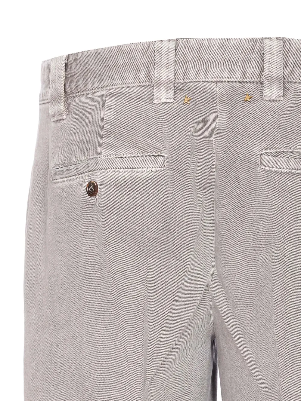 Golden Goose Katoenen broek met omgeslagen zoom Grijs