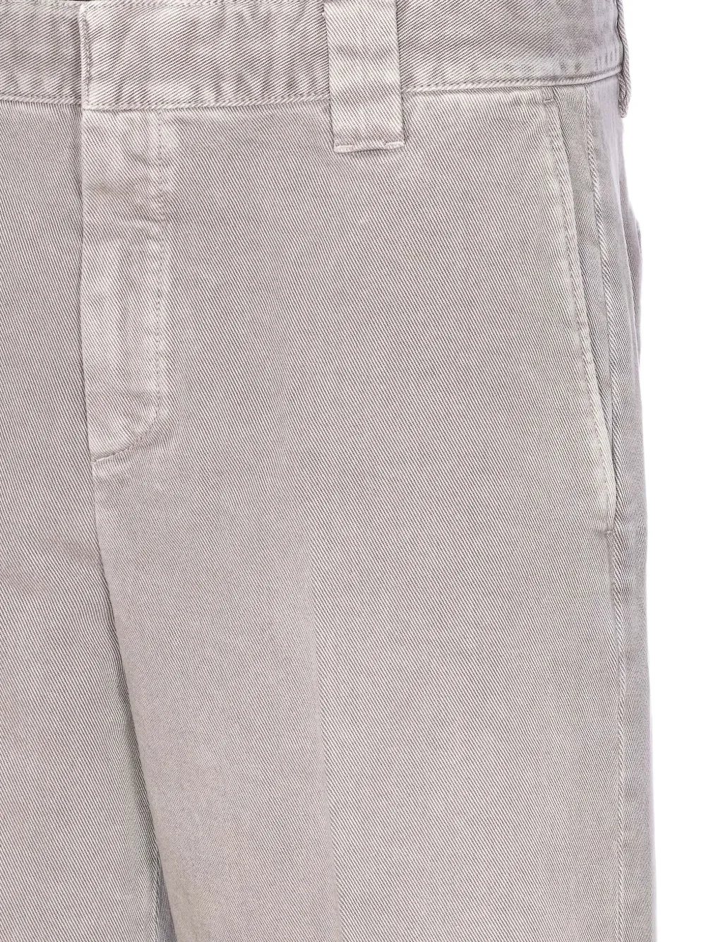 Golden Goose Katoenen broek met omgeslagen zoom Grijs
