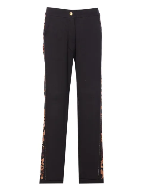 LIU JO leopard-print panelled straight trousers