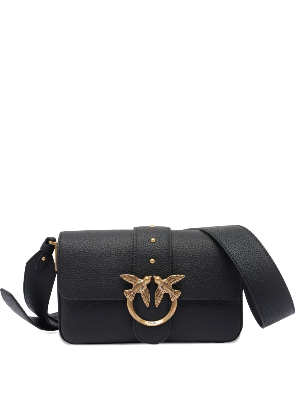 PINKO mini Love flap shoulder bag - ブラック PINKO mini Love flap shoulder bag - ブラック