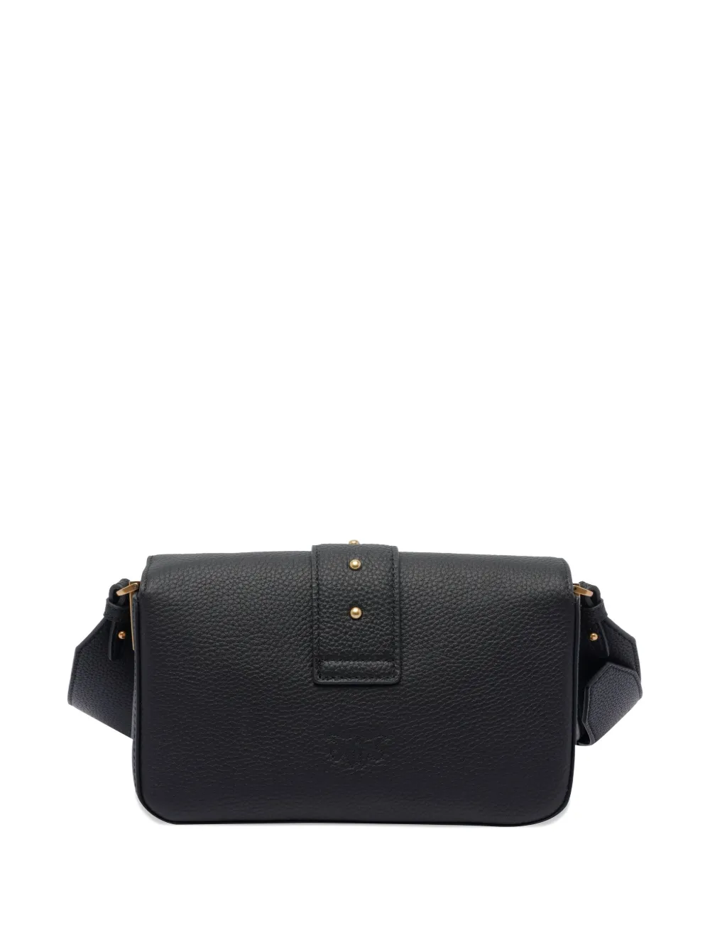 Pinko Love One Mini Slouchy Leather Shoulder Bag In Black