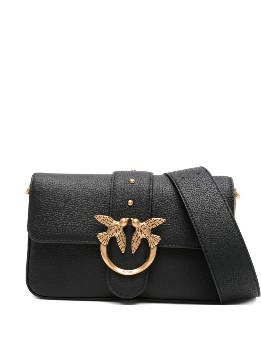 PINKO mini Love flap shoulder bag - Nero