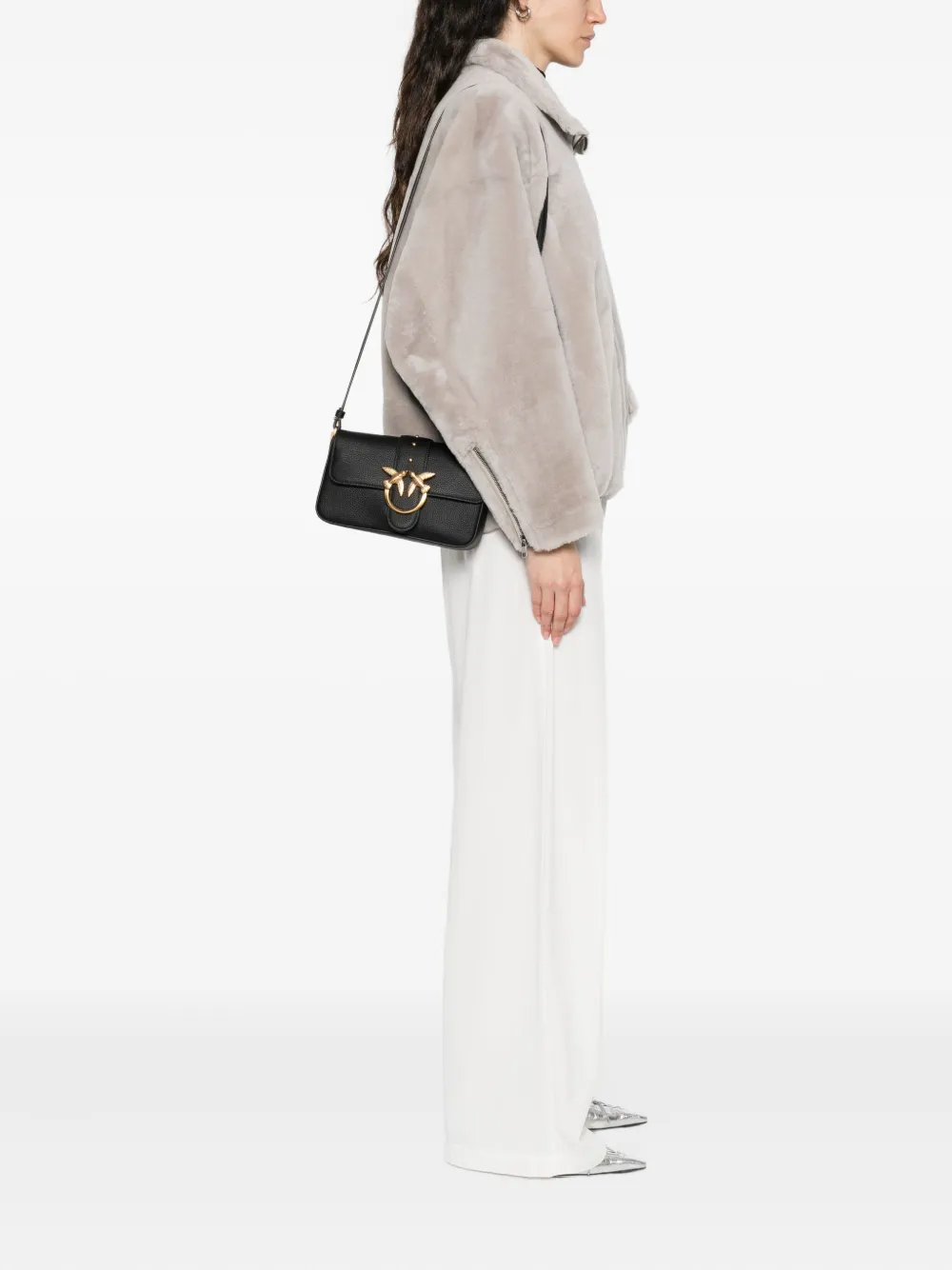 PINKO Love Flap mini-schoudertas - Zwart