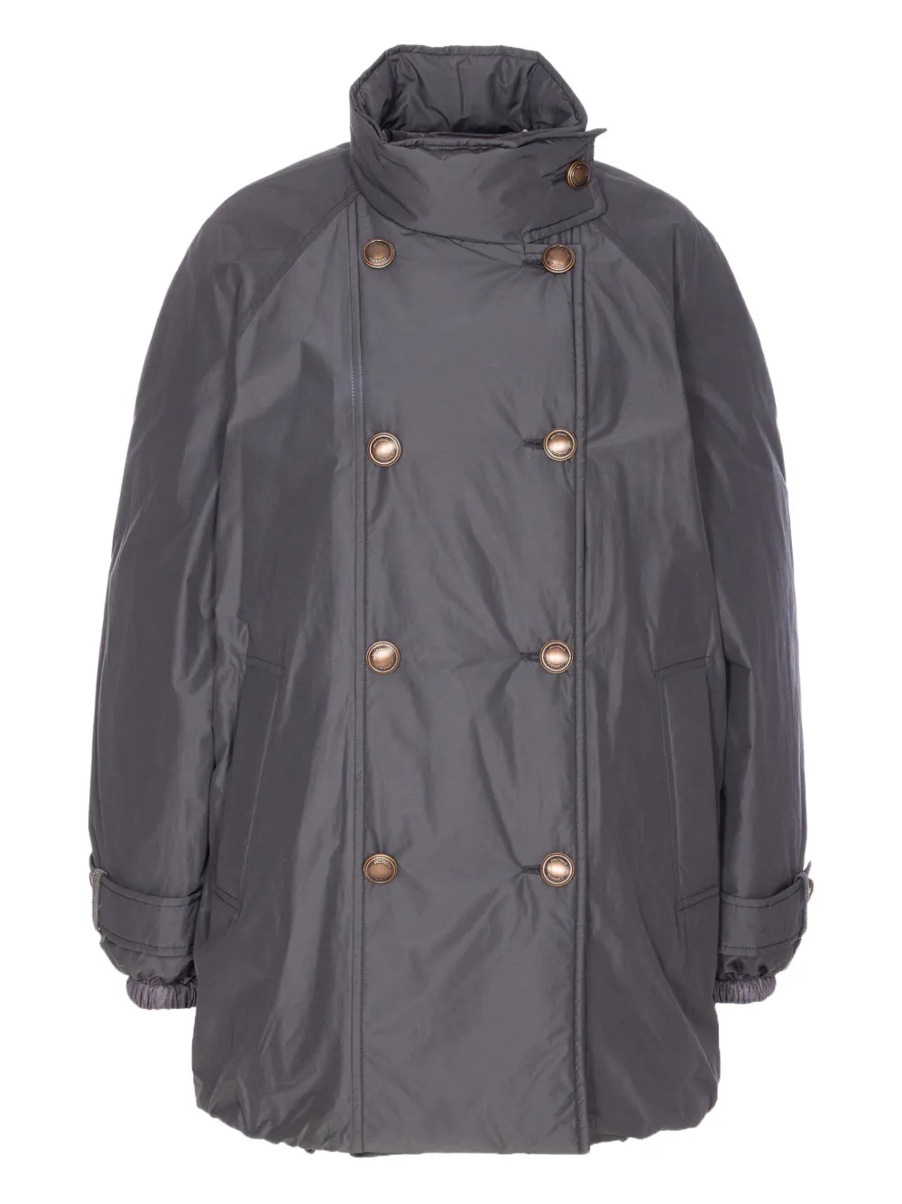 Brunello Cucinelli double-breasted padded coat Grijs