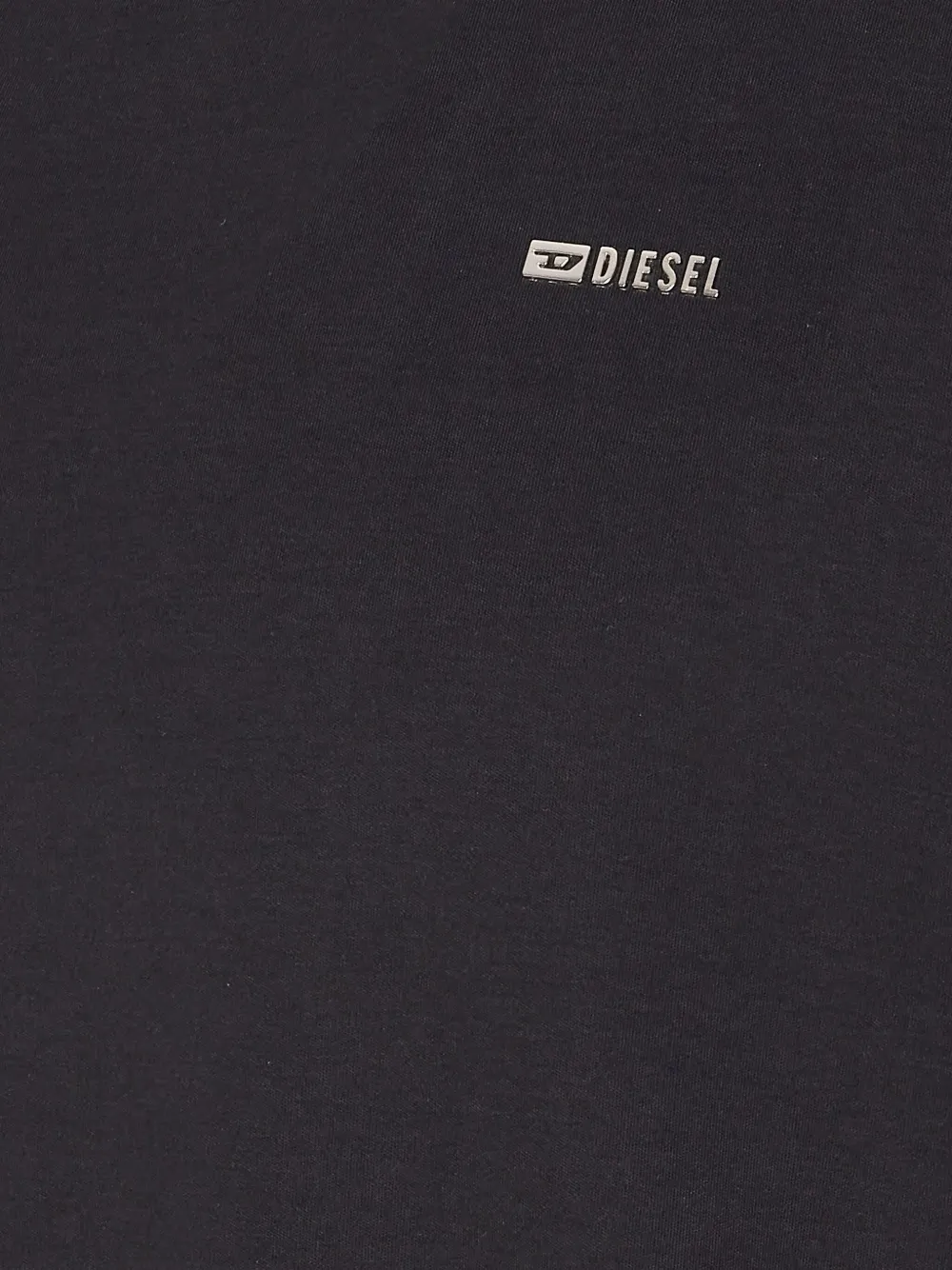 Diesel crew-neck logo-plaque T-shirt Zwart