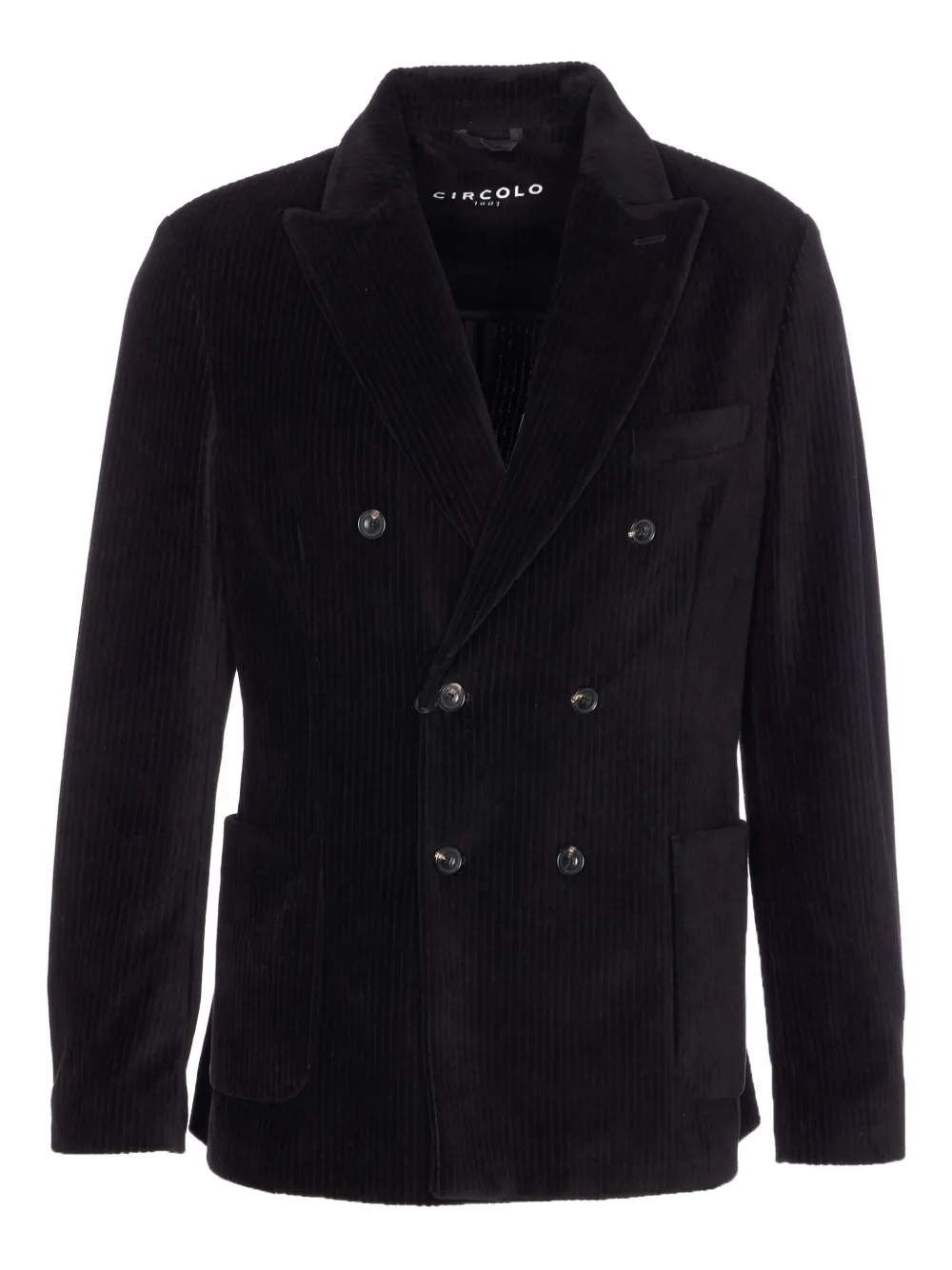 Circolo 1901 double-breasted corduroy jacket Zwart