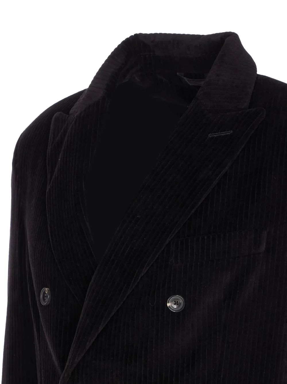 Circolo 1901 double-breasted corduroy jacket Zwart