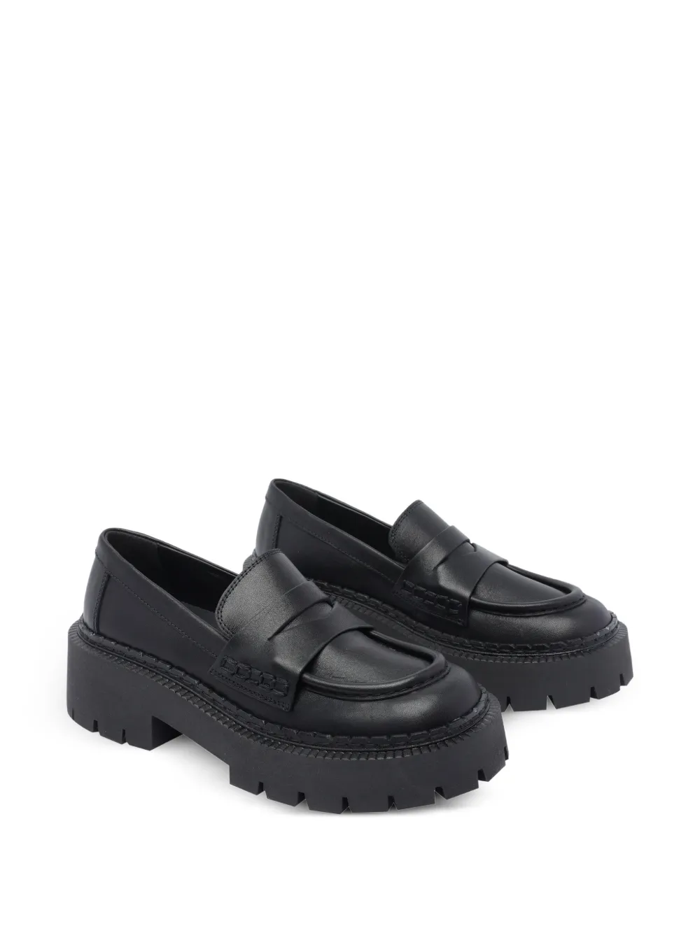 Vic Matie Loafers met plateauzool Zwart
