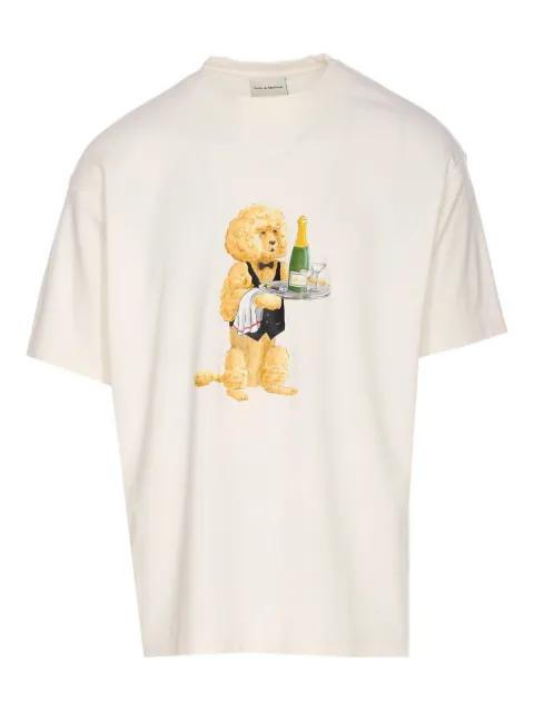 Drôle De Monsieur T-shirt met poederprint en ronde hals