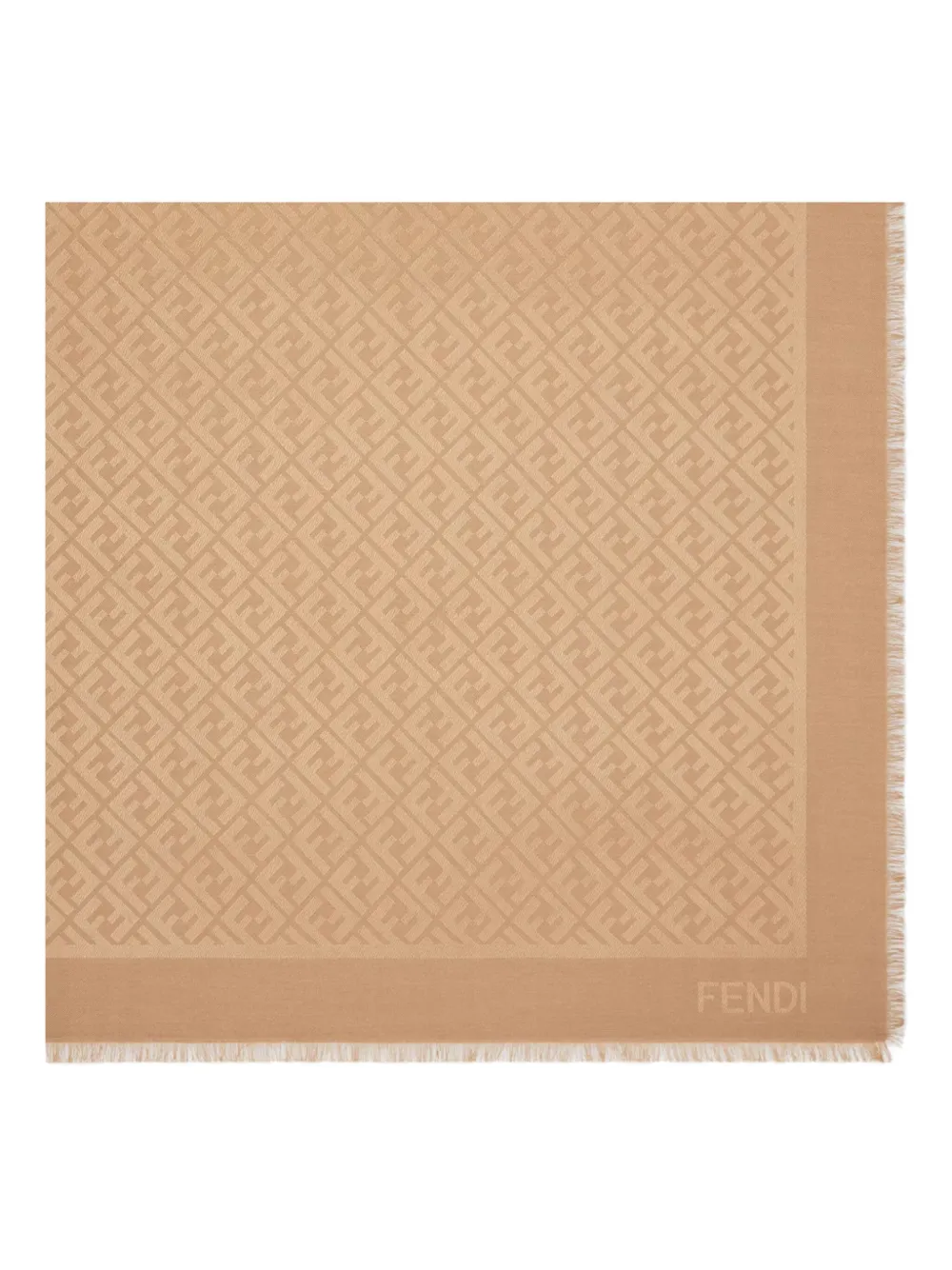 Fendi Women Organic Silk And Wool Shawl In Yellow
