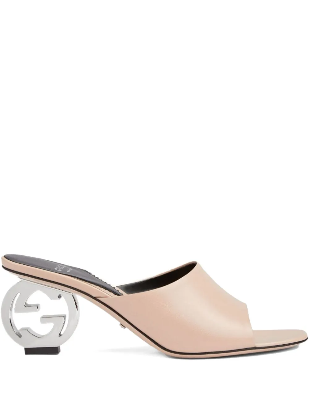 Gucci 70mm GG signature Interlocking G heel sandals Neutrals