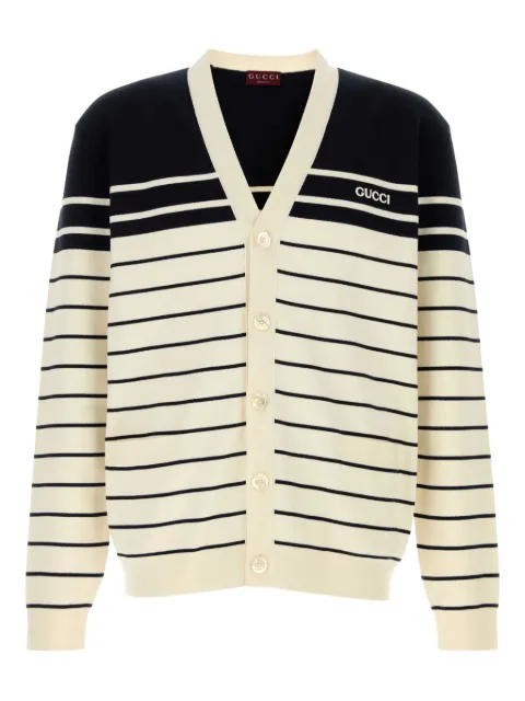 Gucci cardigan en coton à rayures