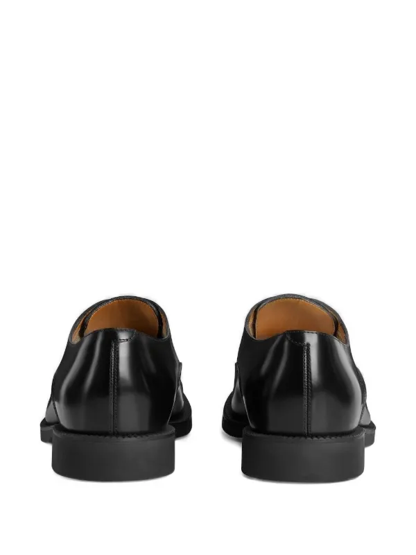 Gucci Leather lace-up Shoes | Black | FARFETCH GE