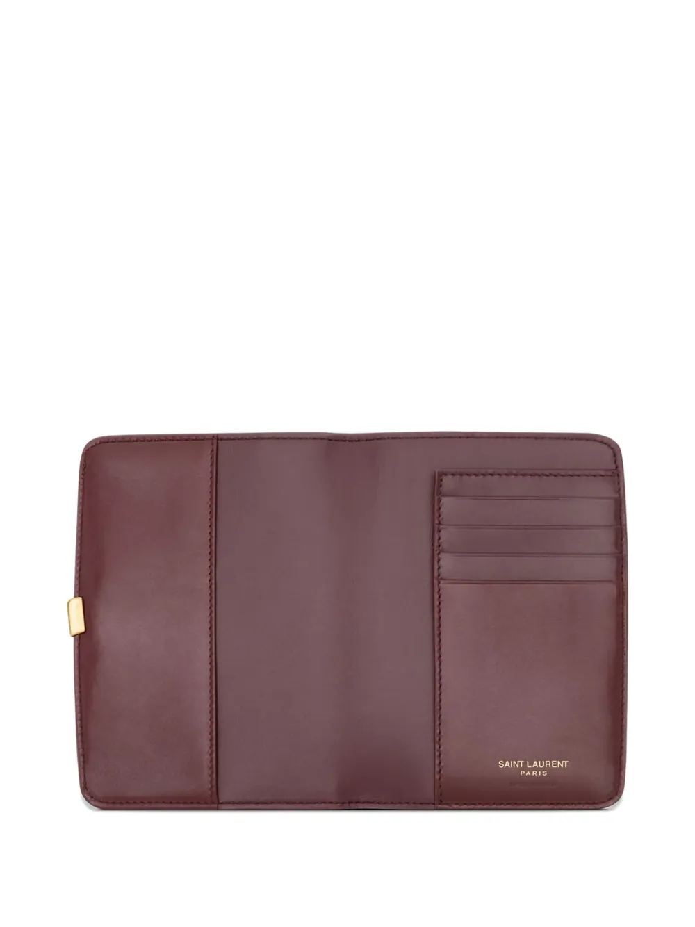 Saint Laurent Portemonnee met logoplakkaat Rood