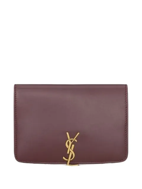 Saint Laurent logo-plaque calfskin wallet