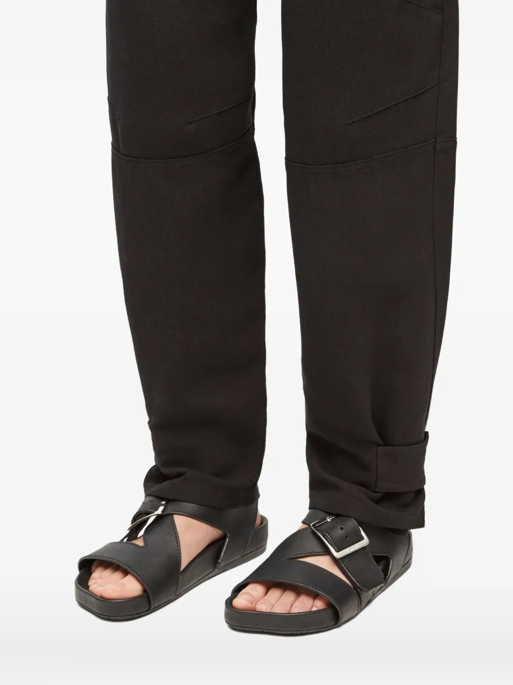 LOEWE Platte sandalen met gespbandje Zwart