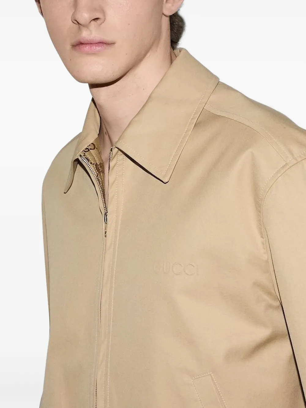 Gucci Jack met geborduurd logo Bruin