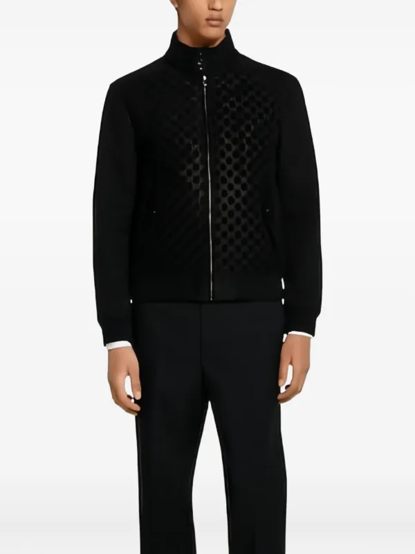 Gucci GG-pattern Suede Bomber Jacket | Black | FARFETCH GE